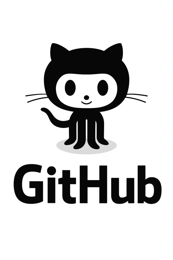 github logo_simple, printable art, 300 DPI