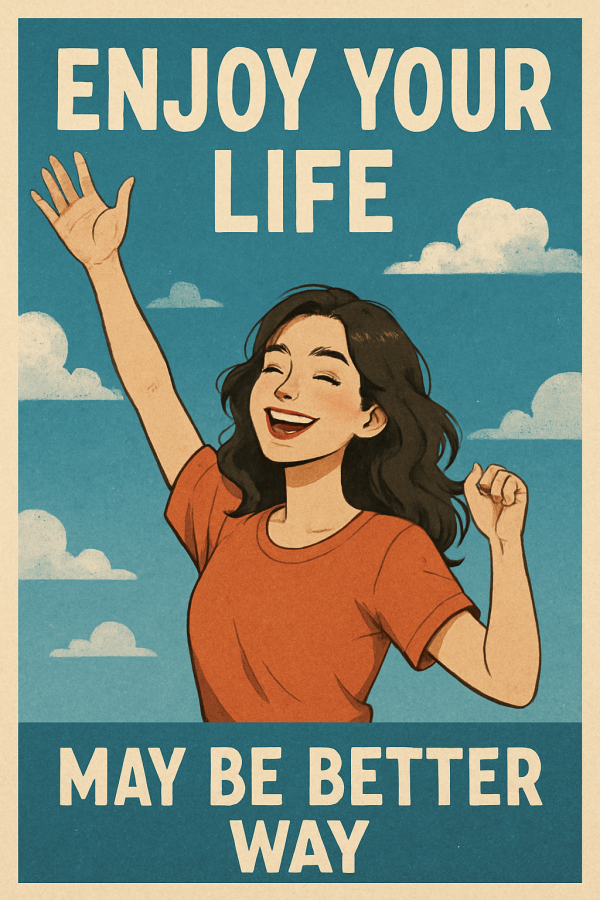enjoy life better_simple, printable art, 300 DPI