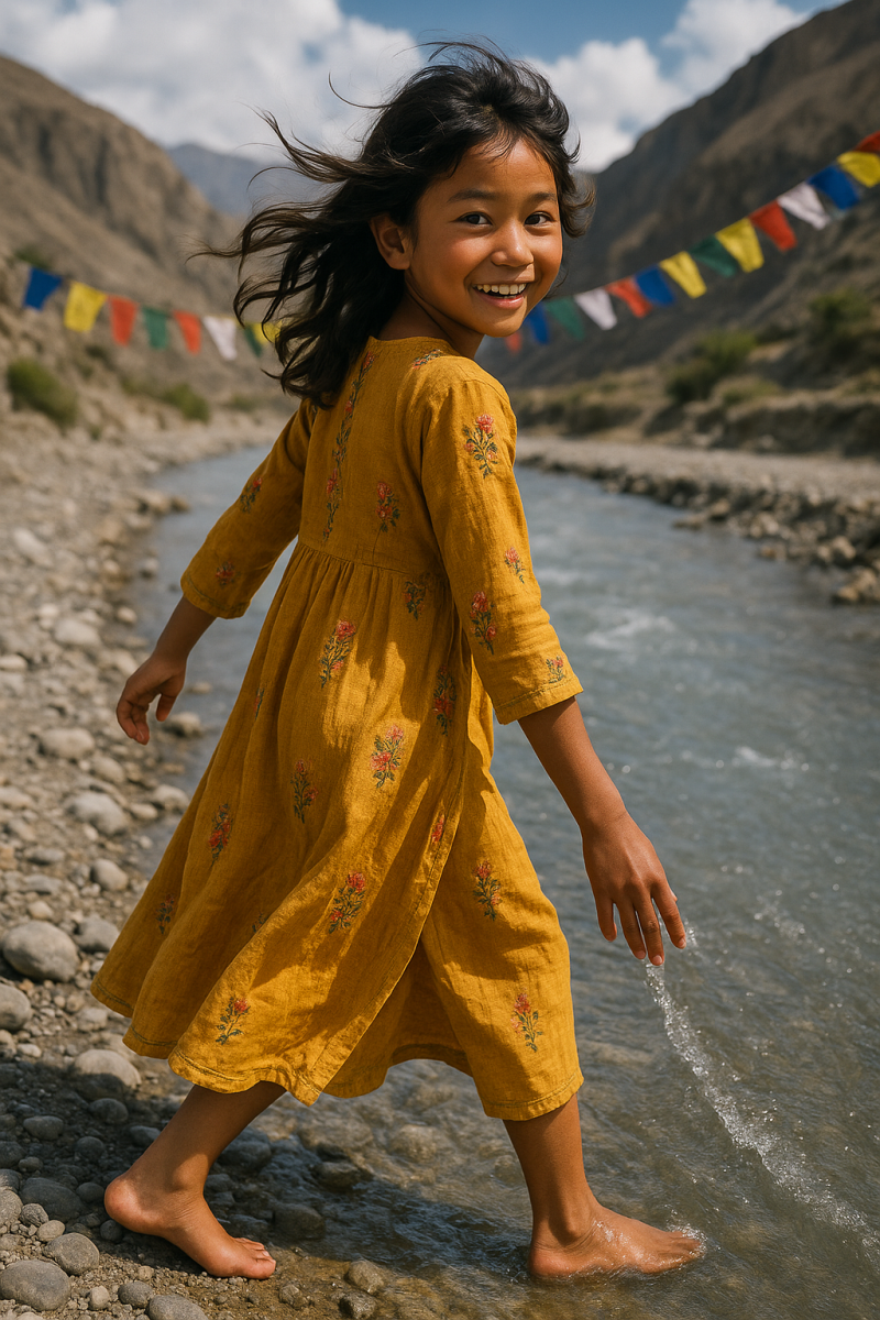 girl by mustang river_, printable art, 300 DPI