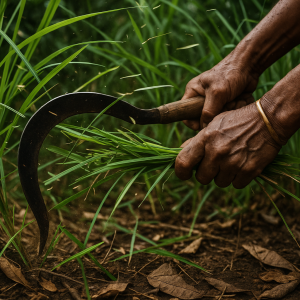 cutting jungle grass_simple, printable art, 300 DPI