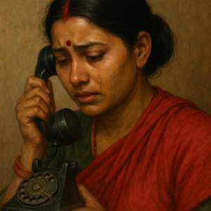 आँसुमा पुरानो टेलिफोन_simple, printable art, 300 DPI