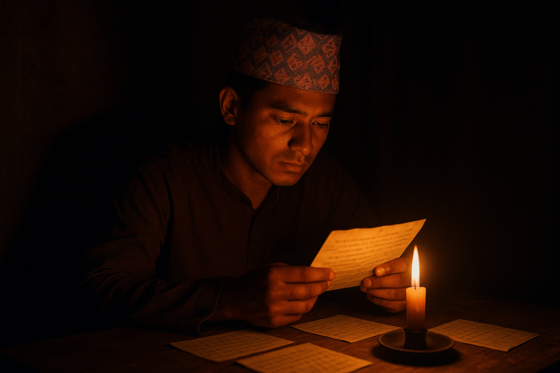 पुराना चिठीहरूको अध्ययन_simple, printable art, 300 DPI