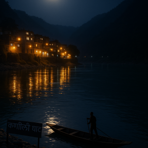 1218_कर्णालीको रात्रिकालीन दृश्य_simple, printable art, 300 DPI