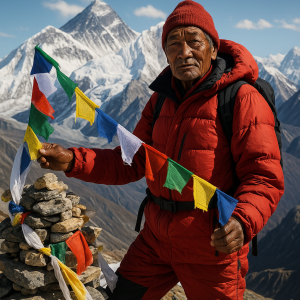 sherpa's summit triumph_simple, printable art, 300 DPI