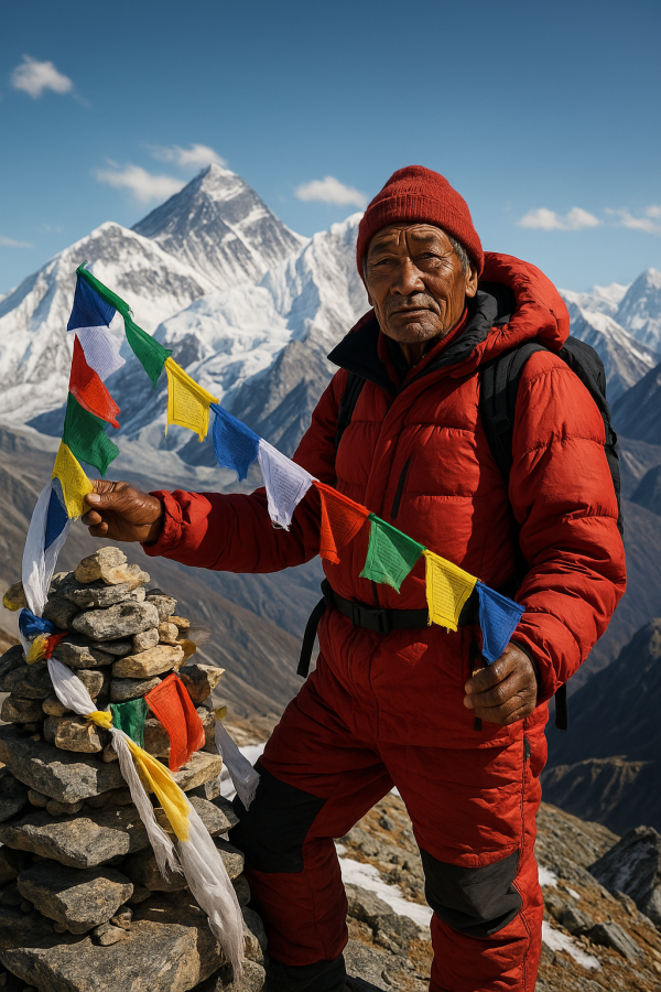 sherpa's summit triumph_simple, printable art, 300 DPI