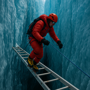 icefall ladder crossing_simple, printable art, 300 DPI