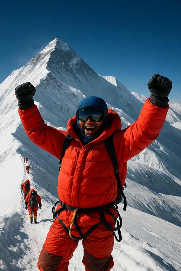 triumphant everest descent_simple, printable art, 300 DPI