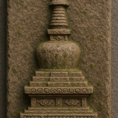 Clay Chorten Sculpture_