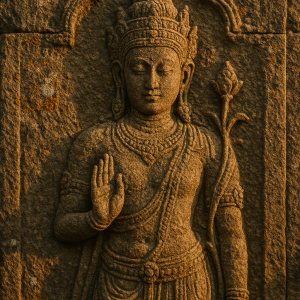 bodhisattva temple relief_simple, printable art, 300 DPI