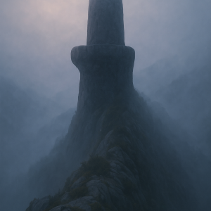 misty mountain lingam_simple, printable art, 300 DPI