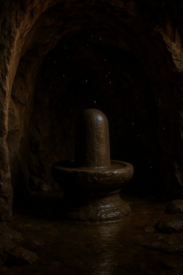rock cave shivalinga_simple, printable art, 300 DPI