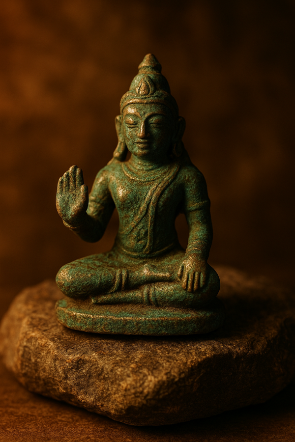 patina bronze deity_simple, printable art, 300 DPI