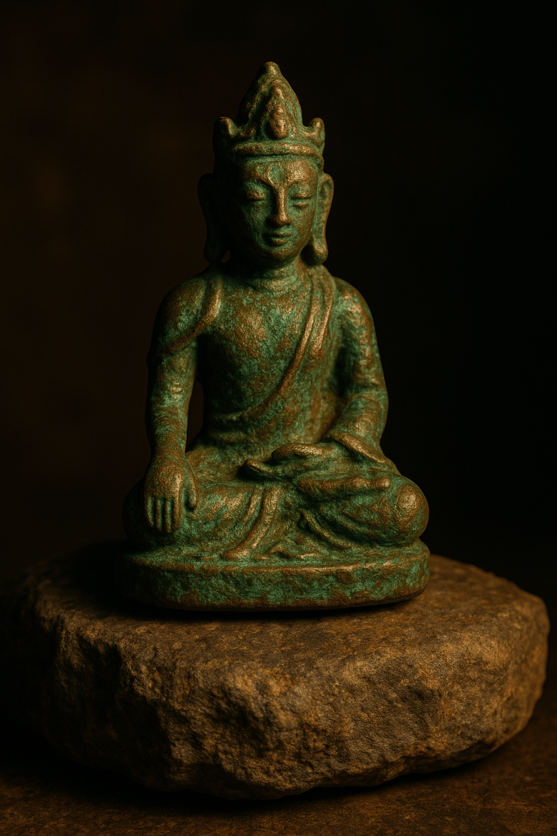 Patina Bronze Deity_