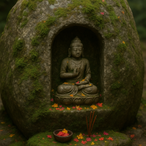 sacred boulder shrine_simple, printable art, 300 DPI