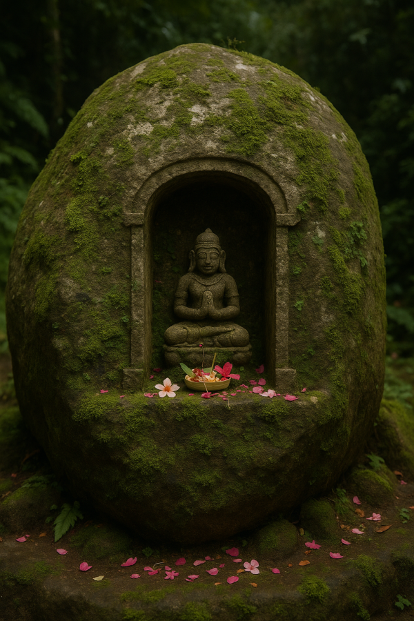 sacred boulder shrine_simple, printable art, 300 DPI