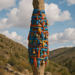 sacred rock pillar_simple, printable art, 300 DPI