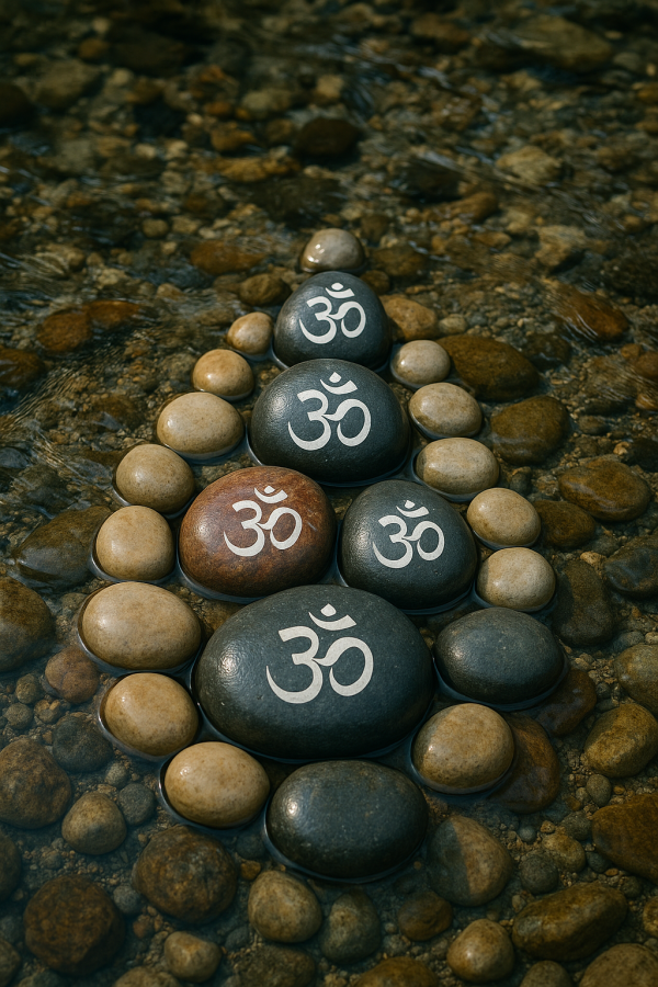 sacred stream stones_simple, printable art, 300 DPI