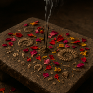 fossil ritual altar_simple, printable art, 300 DPI