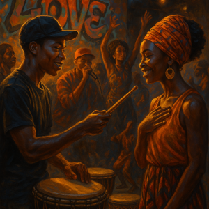 afrocentric festival love_simple, printable art, 300 DPI