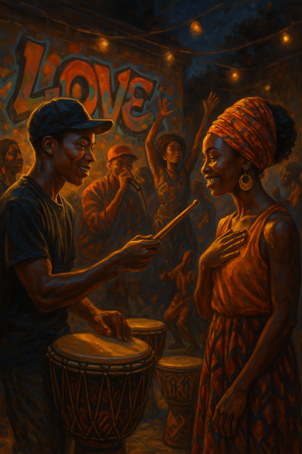 afrocentric festival love_simple, printable art, 300 DPI