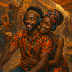 afrocentric festival vibes_simple, printable art, 300 DPI