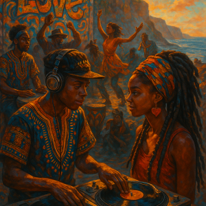 afrocentric vinyl battles_simple, printable art, 300 DPI