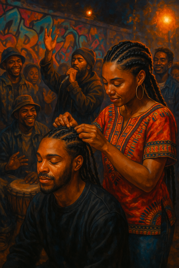 afrocentric community celebration_simple, printable art, 300 DPI