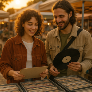 vinyl market treasure_simple, printable art, 300 DPI