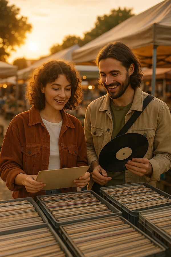 vinyl market treasure_simple, printable art, 300 DPI