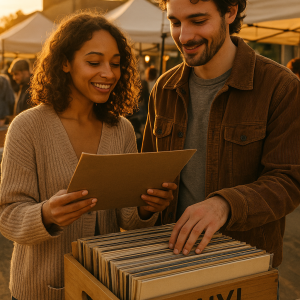 vinyl market treasure_simple, printable art, 300 DPI