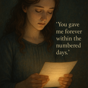 glowing letter of forever_simple, printable art, 300 DPI