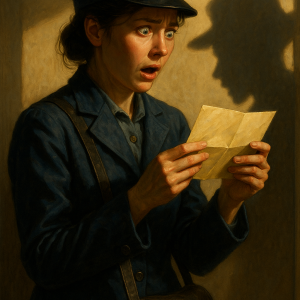 mysterious letter delivery_simple, printable art, 300 DPI