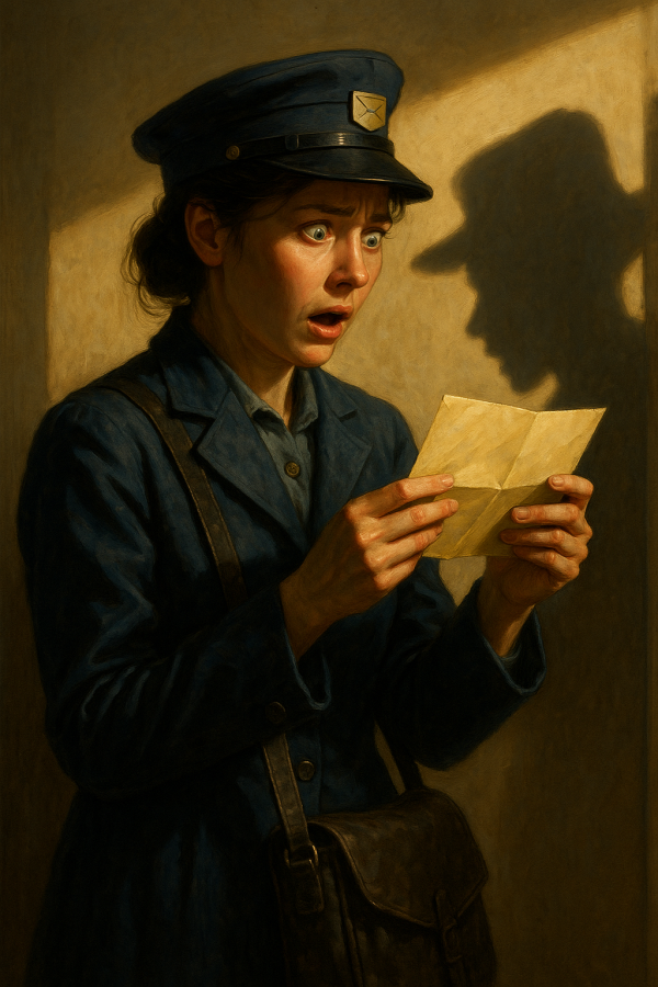 mysterious letter delivery_simple, printable art, 300 DPI