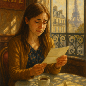 1839_tearful moment in café_simple, printable art, 300 DPI