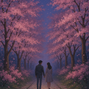 cherry blossom romance_simple, printable art, 300 DPI