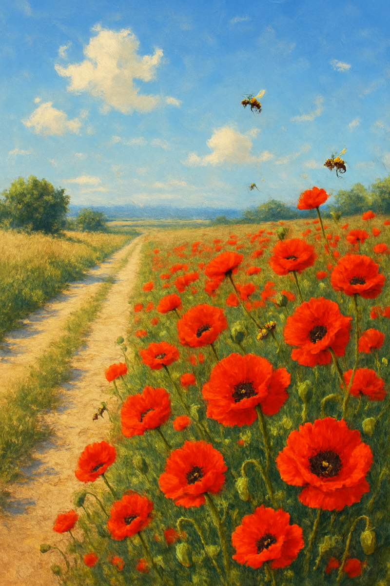 1848_Wild Poppies in Sunlight_