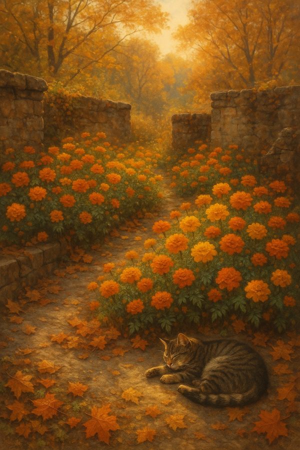 1849_autumn marigold bliss_simple, printable art, 300 DPI