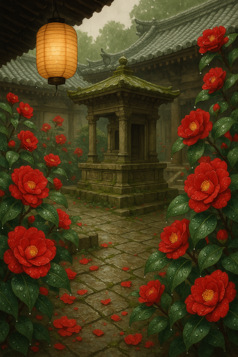 Crimson Camellia Courtyard_