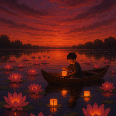 Lotus-Illuminated Evening_