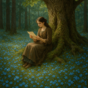 secret glade reading_simple, printable art, 300 DPI