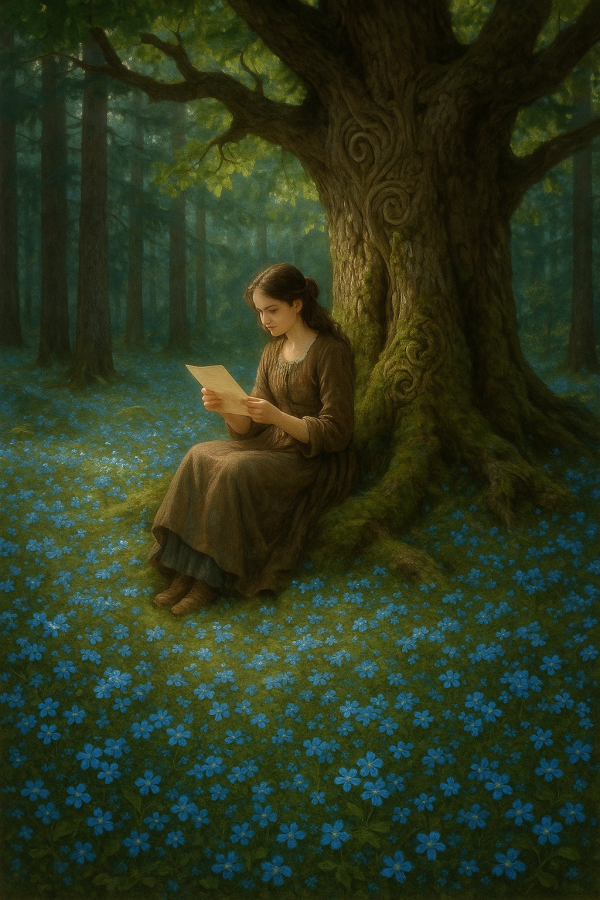 secret glade reading_simple, printable art, 300 DPI