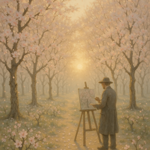 1858_almond blossoms serenity_simple, printable art, 300 DPI