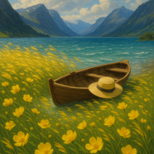 buttercup lakeside daydream_simple, printable art, 300 DPI