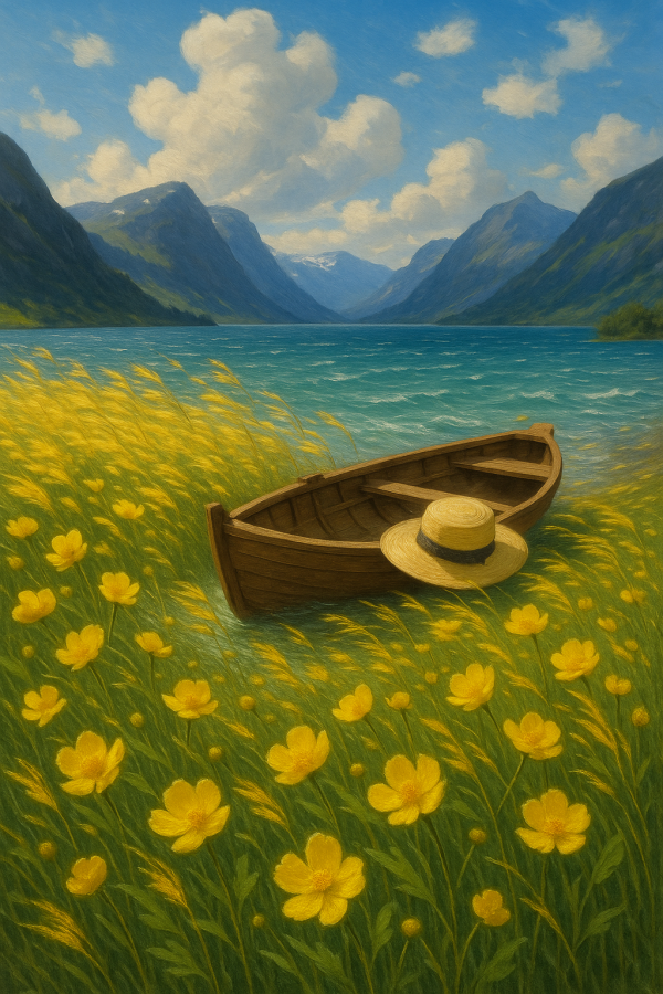 buttercup lakeside daydream_simple, printable art, 300 DPI