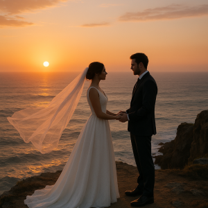 1908_sunrise cliff wedding_simple, printable art, 300 DPI
