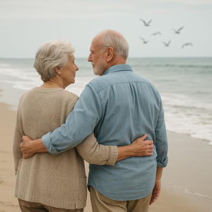 20250627_2308_retirement beach stroll, printable art, 300 DPI
