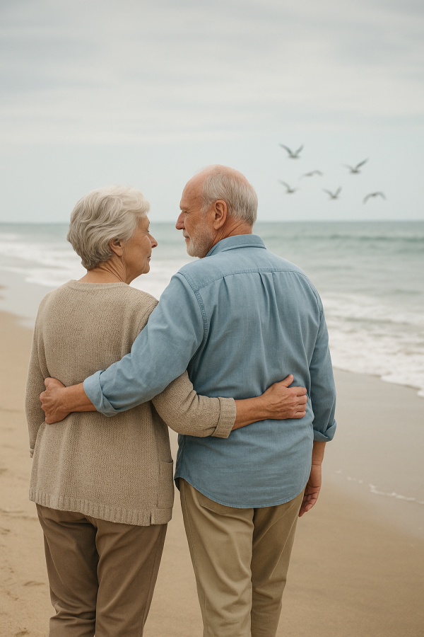 20250627_2308_retirement beach stroll, printable art, 300 DPI
