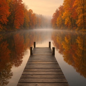 20250627_2336_autumn lake serenity, printable art, 300 DPI