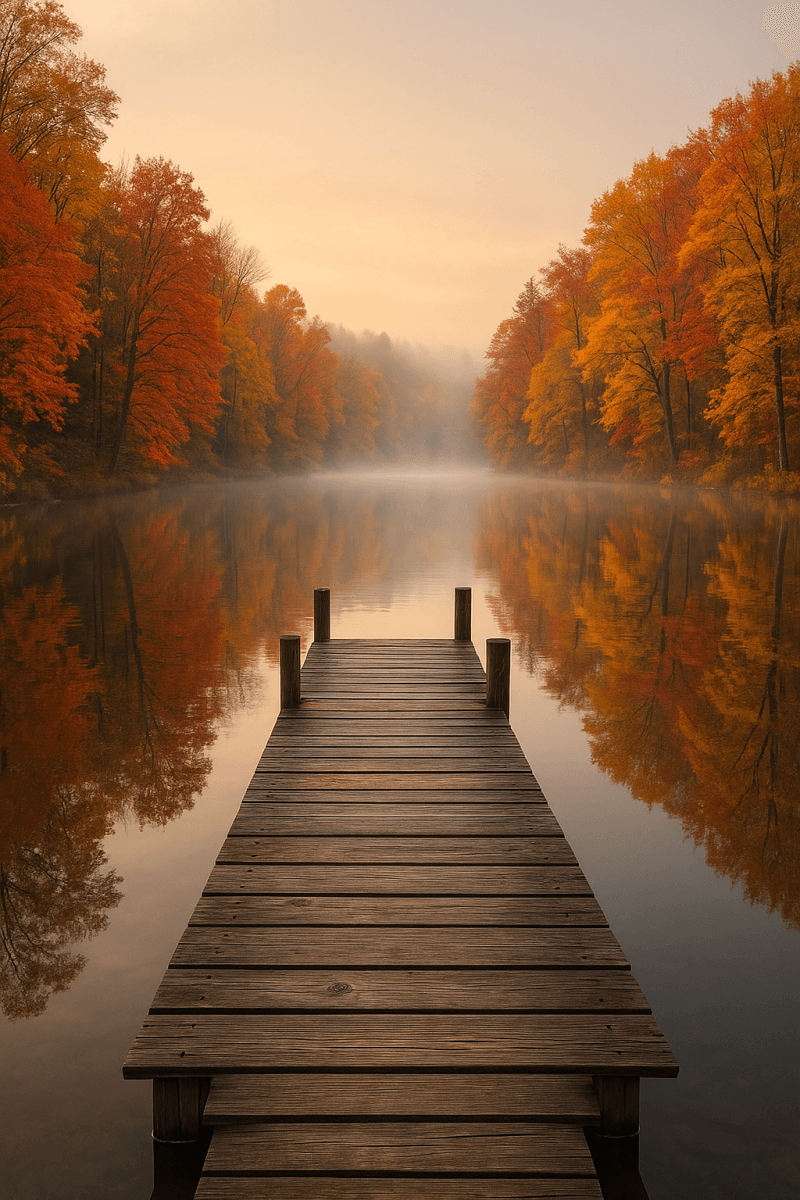 Autumn Lake Serenity