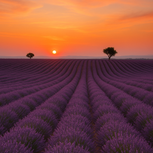 provence lavender sunset, printable art, 300 DPI